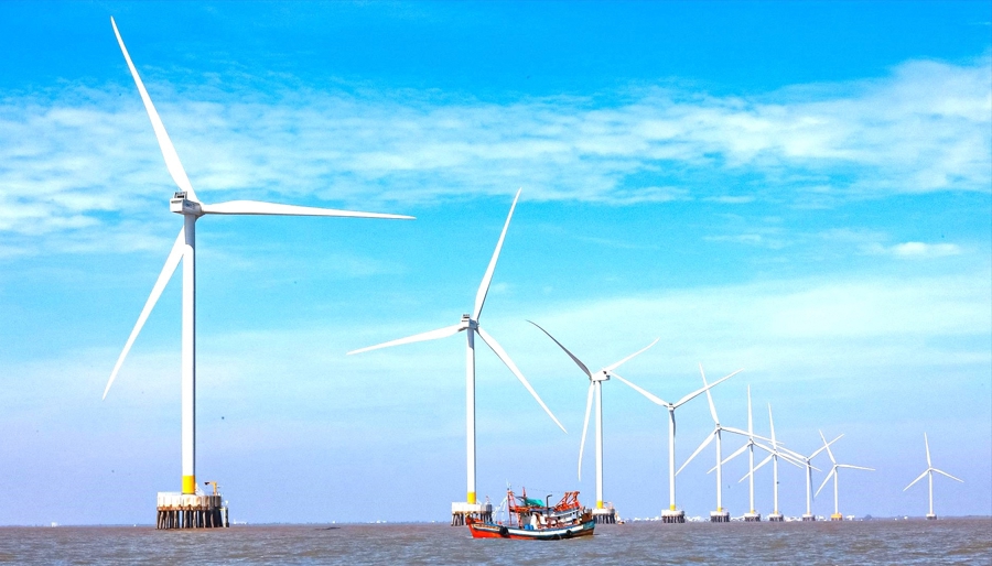 Cà Mau có thể khai thác hiệu quả điện gió với công suất ước tính lên đến 8.500 mW. Ảnh minh họa.