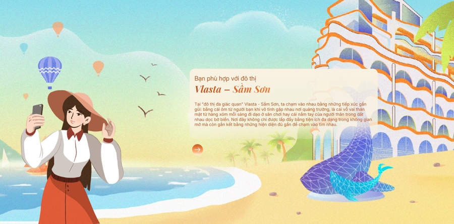 Tiên phong phát triển các sản phẩm số nhằm đem đến giải pháp cá nhân hóa, miễn phí cho công chúng như: Game kỹ thuật số “Không gian sống biết yêu bạn”, công cụ “Lá số Bất động sản”. Ảnh: Văn Phú.
