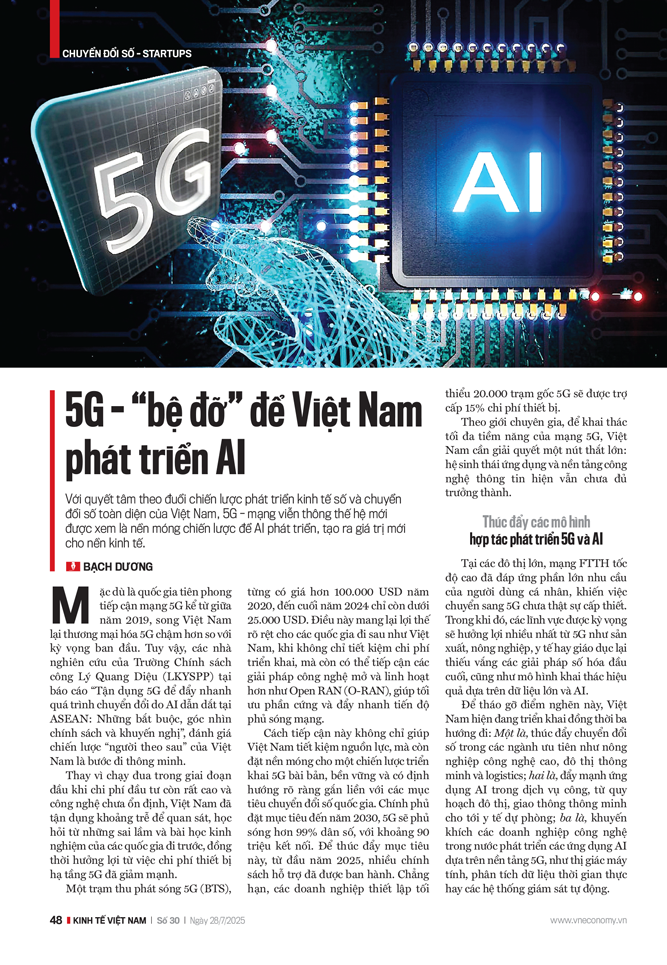 5G - “bệ đỡ” để Việt Nam phát triển AI - Ảnh 1