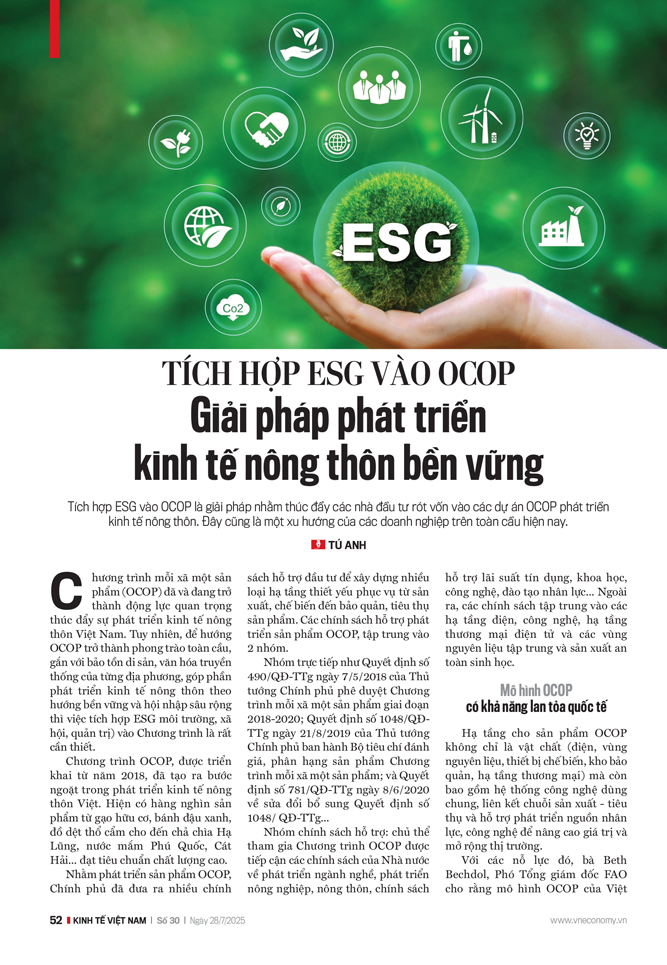Giải pháp phát triển kinh tế nông thôn bền vững - Ảnh 1