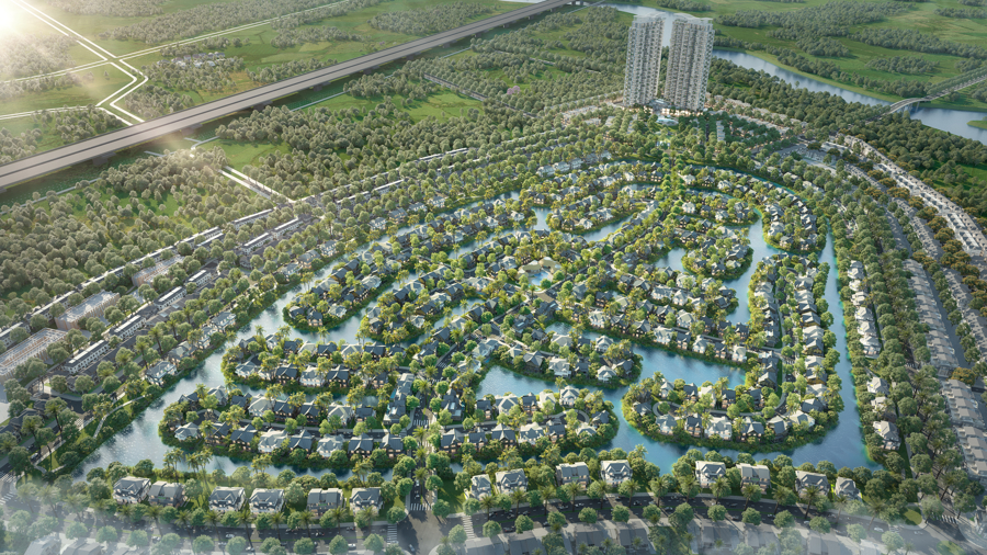 Biệt thự đảo nằm tại trái tim đại dự án Eco Retreat.