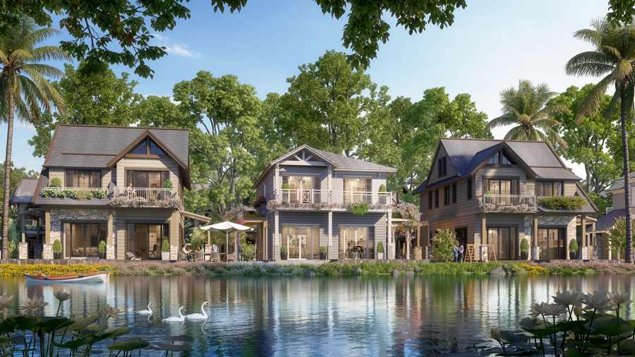 Dòng nước nội khu được làm sạch bằng phương pháp phân tán thủy sinh.