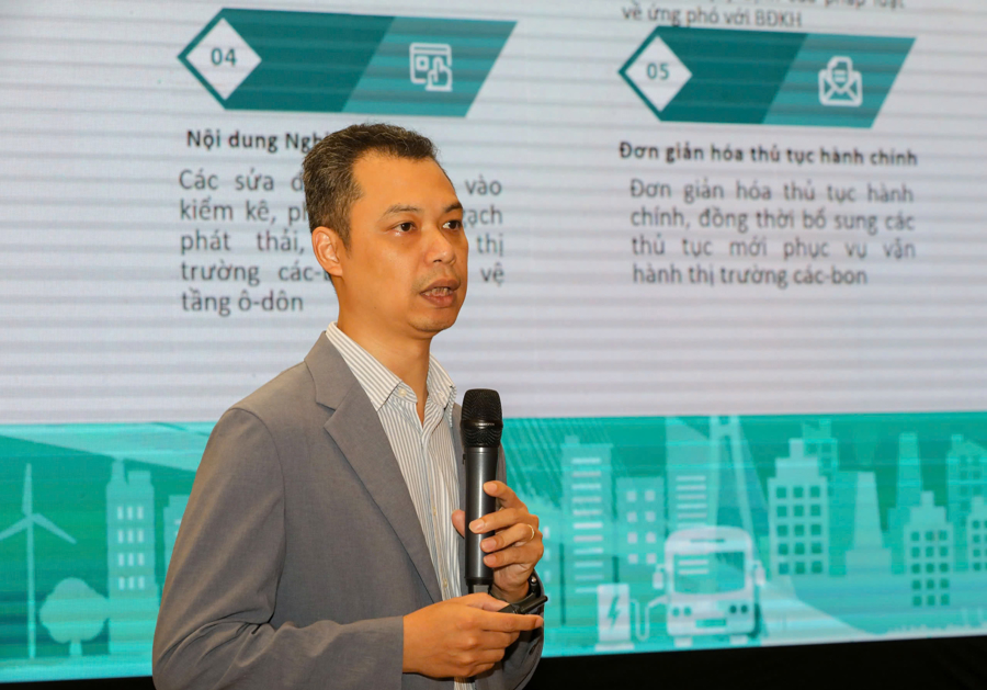 Ông Nguyễn Văn Minh, Trưởng phòng Thị trường carbon, Cục Biến đổi khí hậu.