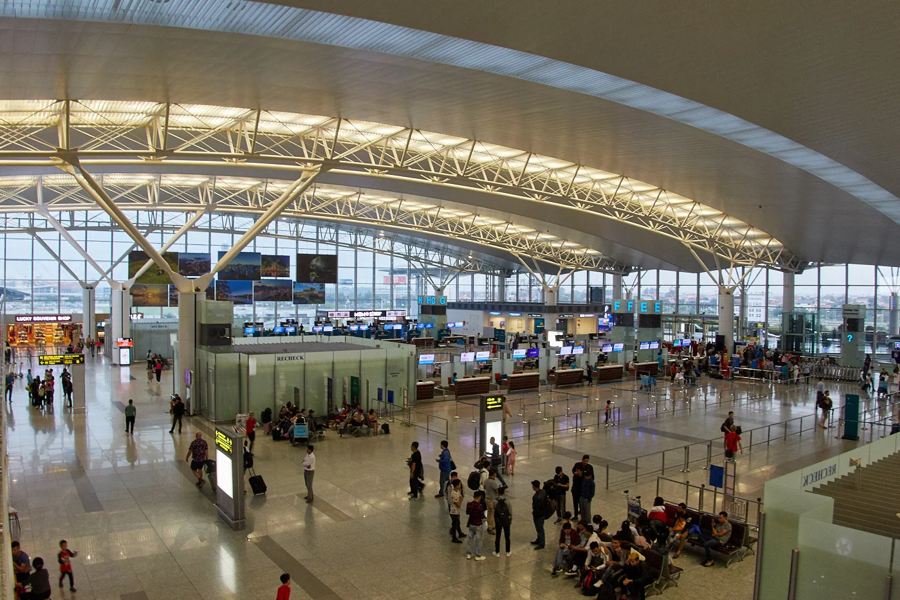 Sân bay quốc tế Nội Bài.