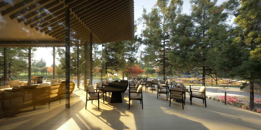 Kiến trúc Haus Private Club được tôn thêm bởi vẻ đẹp của núi rừng Đà Lạt.