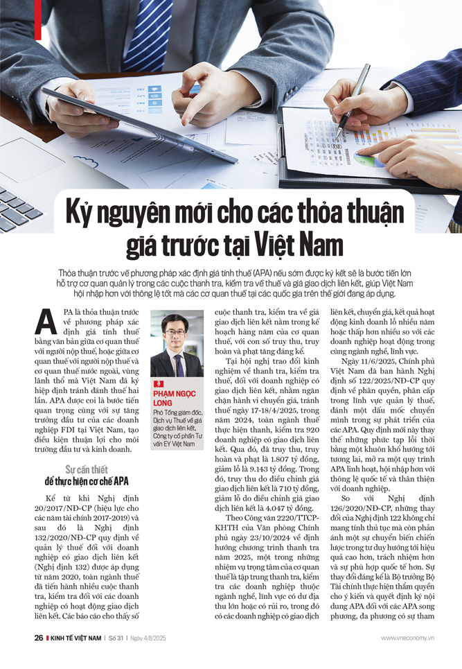 Kỷ nguyên mới cho các thỏa thuận giá trước tại Việt Nam - Ảnh 1