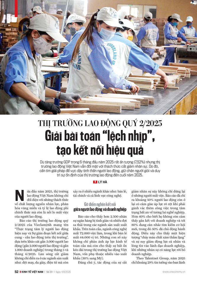 Thị trường lao động quý 2/2025: Giải bài toán “lệch nhịp”, duy trì sự ổn định, tạo kết nối hiệu quả - Ảnh 1