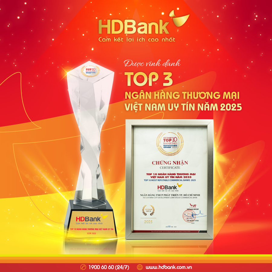 HDBank giữ vị trí thứ 3 Top ngân hàng niêm yết uy tín và hiệu quả nhất Việt Nam - Ảnh 1